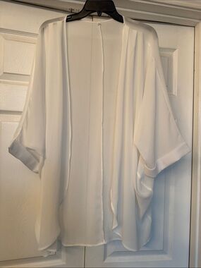 White sheer cardigan